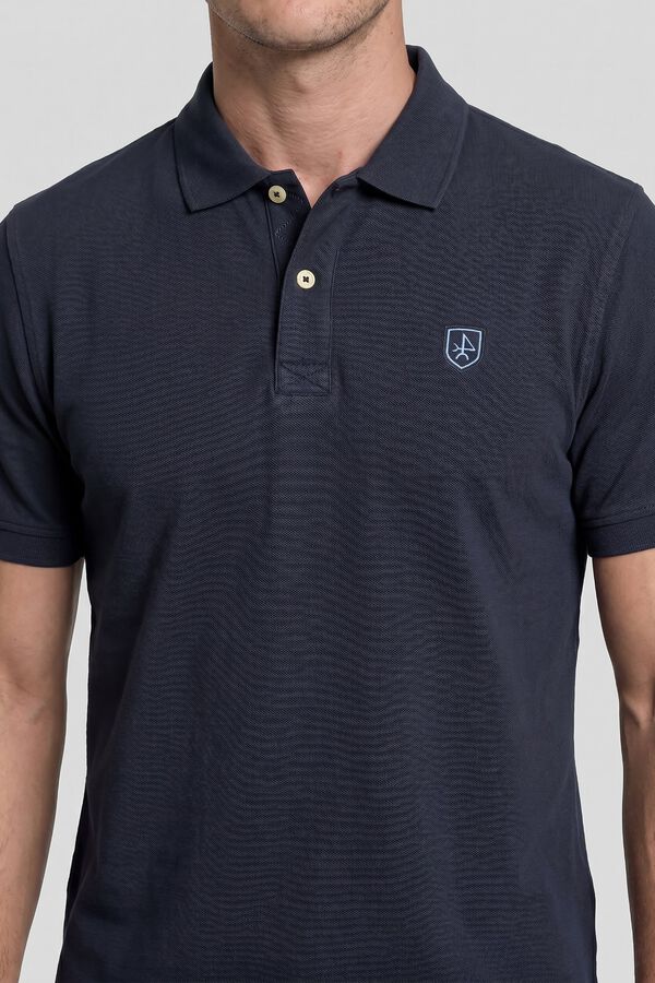 Valecuatro Polo cl&aacute;ssico com logo Preto