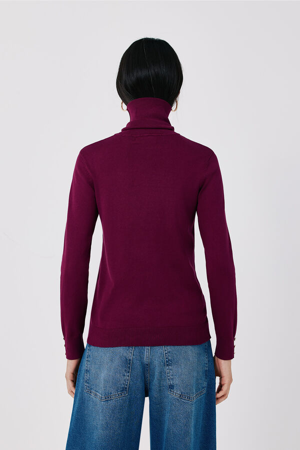 Cortefiel Roll neck jumper Maroon