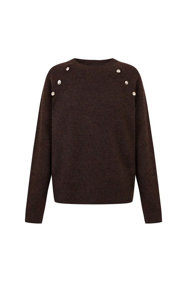 Cortefiel Soft touch jumper Dark brown