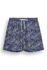 Cortefiel WWF coral print swimsuit Black