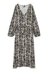 Vero Moda Curve Vestido de manga larga cuello pico Curve Negro