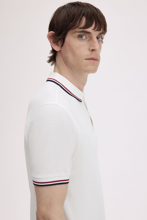 Fred Perry Polo em dois tons Fred Perry Ecru