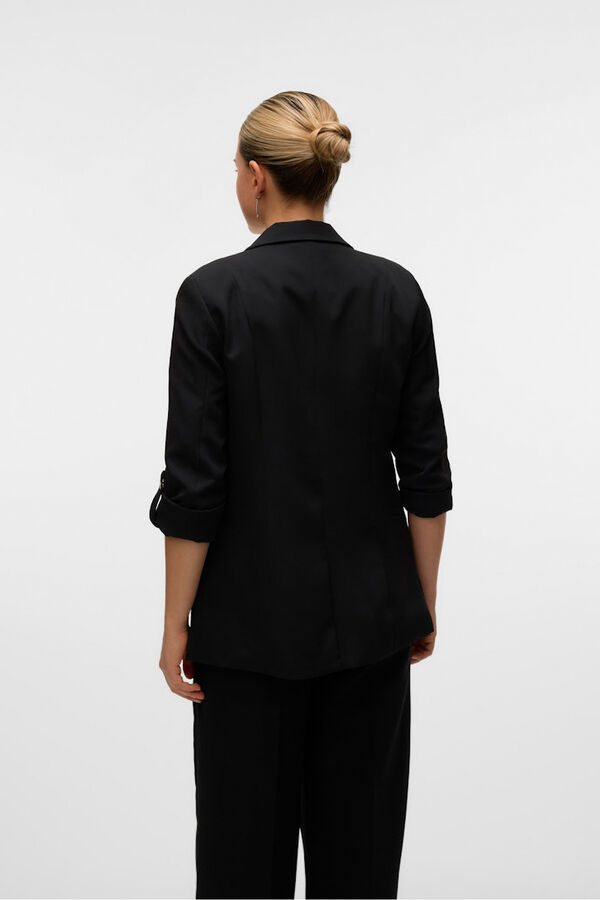 Vero Moda Open blazer with rolled-up sleeve Black