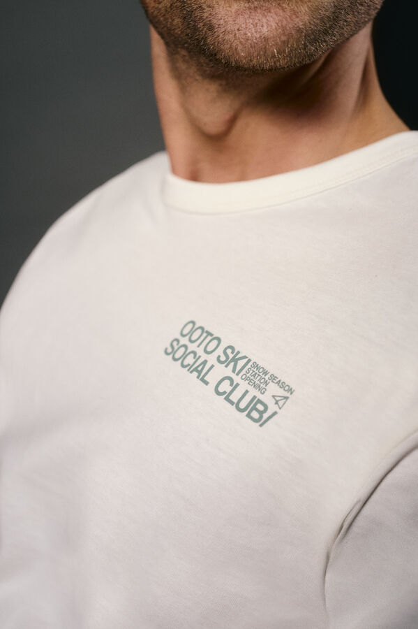 OOTO T-shirt gr&aacute;fica Ecru