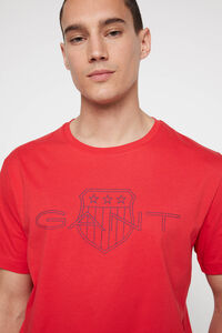 Cortefiel Short-sleeved T-shirt Red