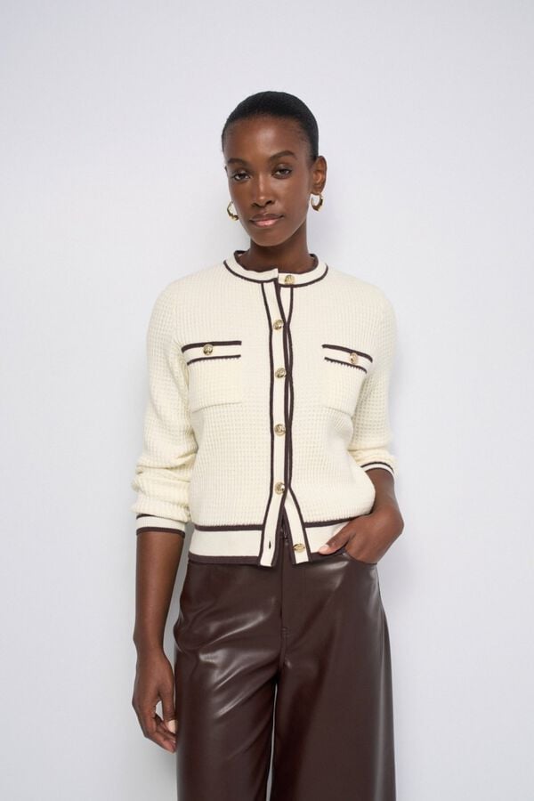 Salsa Jeans Buttoned cardigan Beige