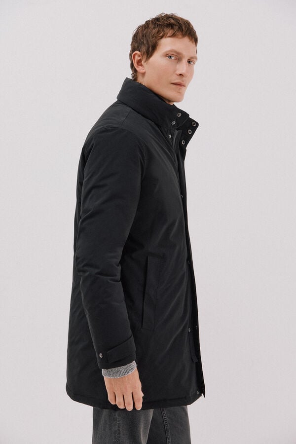 Cortefiel Technical parka with removable lining Black