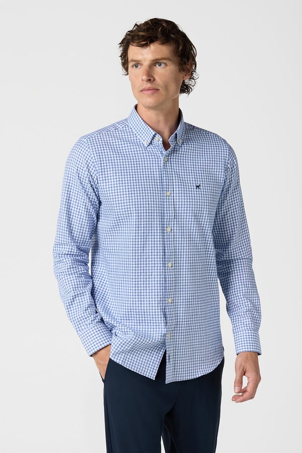 Williot Camisa aos quadrados Azul