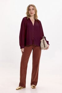 Vila Blusa de manga comprida com gola mao