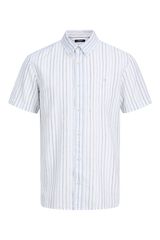 Jack & Jones Linen short sleeve shirt Blue