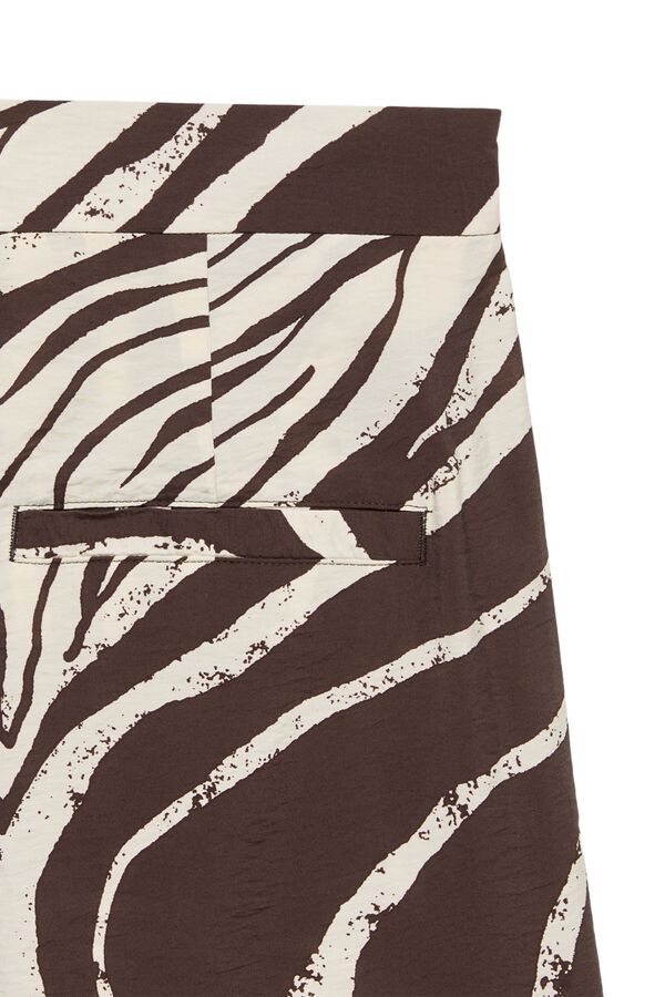 Vero Moda Cal&ccedil;a larga com estampado zebra Castanho