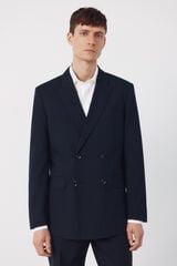 Cortefiel Blazer cruzado estrutura dynamic azul Azul