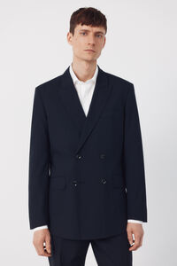 Cortefiel Blazer cruzado estrutura dynamic azul