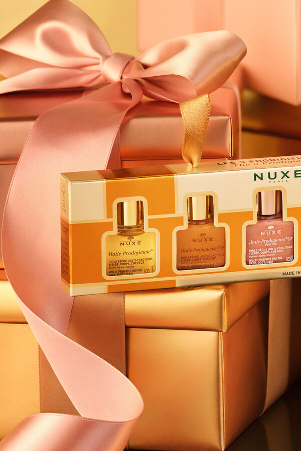 Nuxe Coffret Huile Prodigieuse&reg; los 3 aceites ic&oacute;nicos Nuxe Dorado