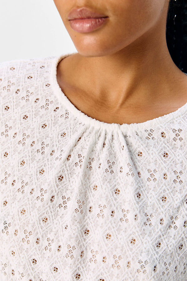 Object Top estruturado com manga 3/4 Branco