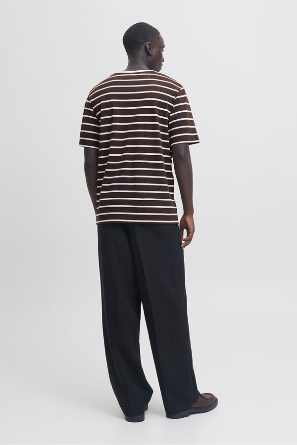 Jack & Jones Striped T-shirt Dark brown