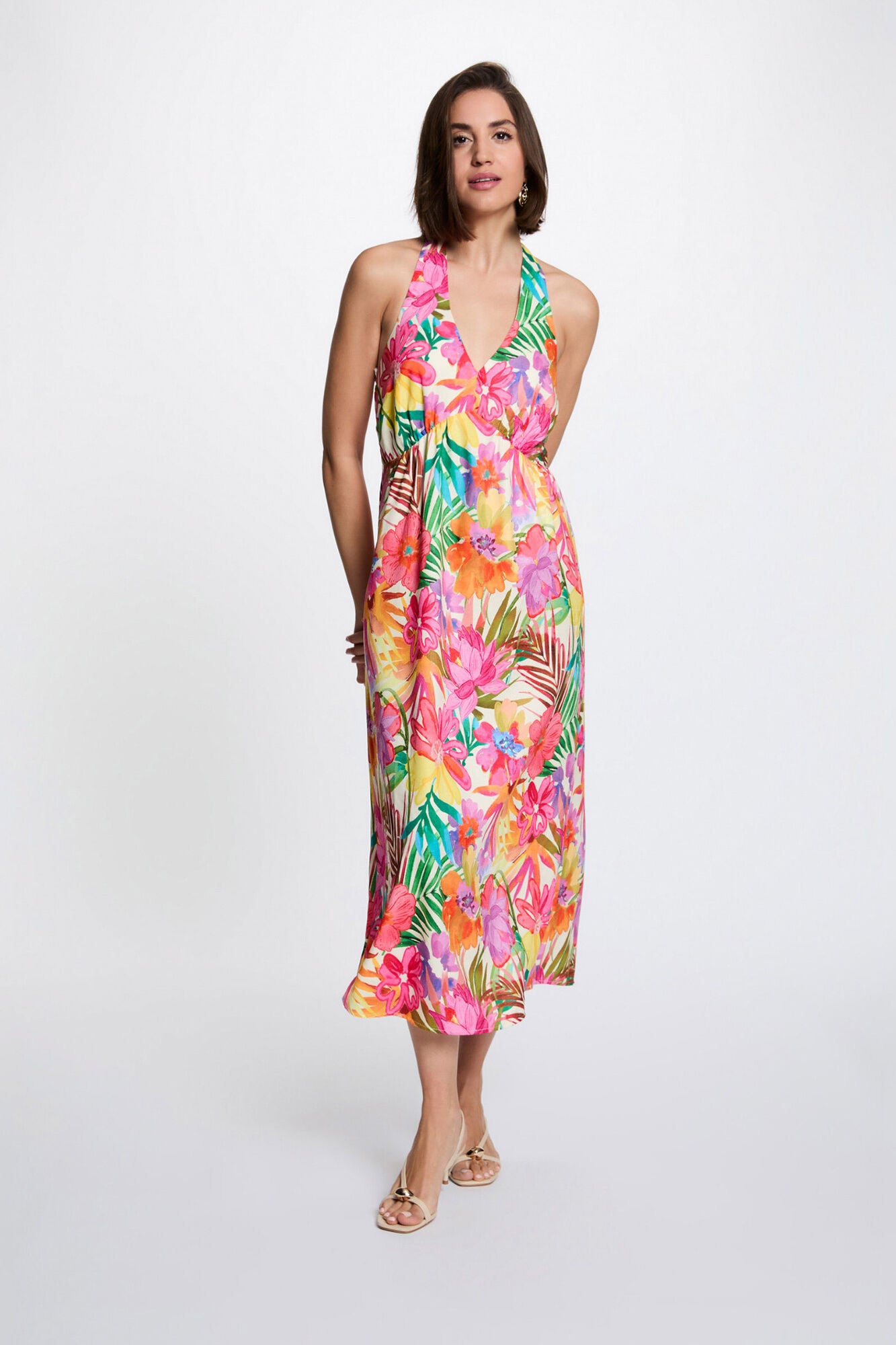 Morgan Vestido largo print flores