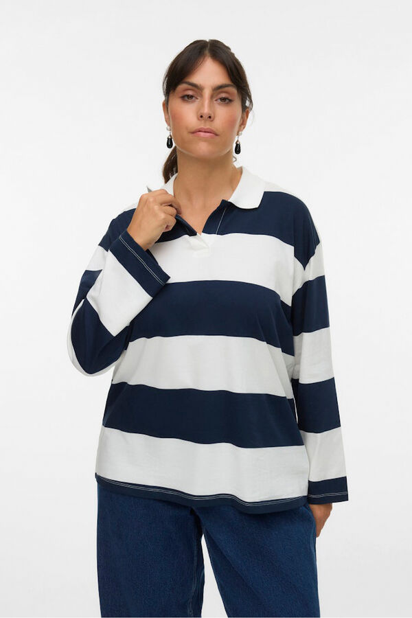 Vero Moda Curve Polo de manga comprida Curve  Azul