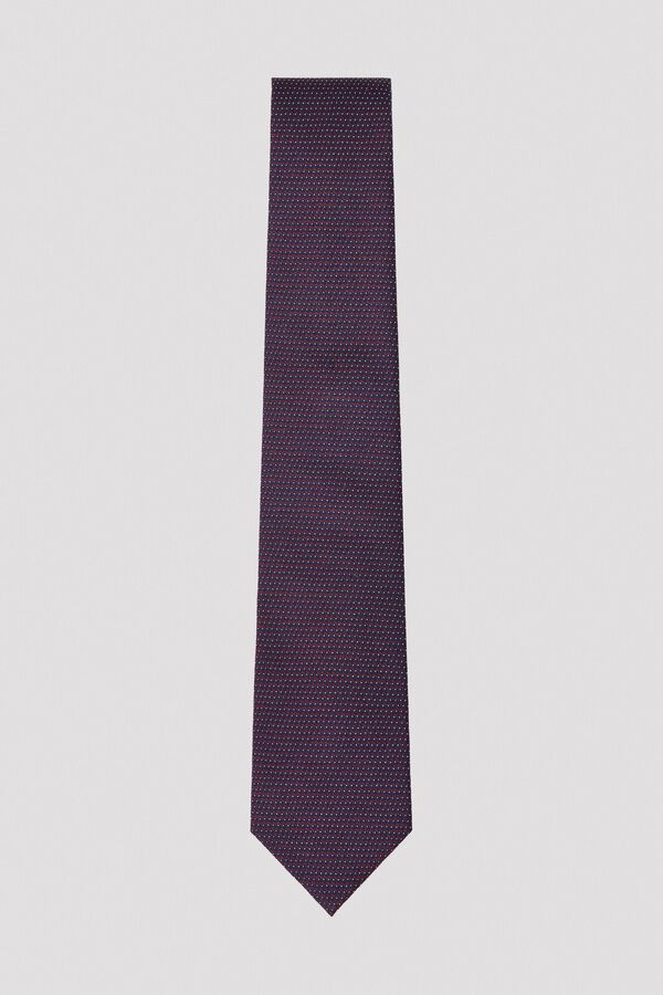 Cortefiel NATURAL silk tie Maroon