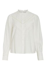 Vila Blusa manga comprida em viscose Branco