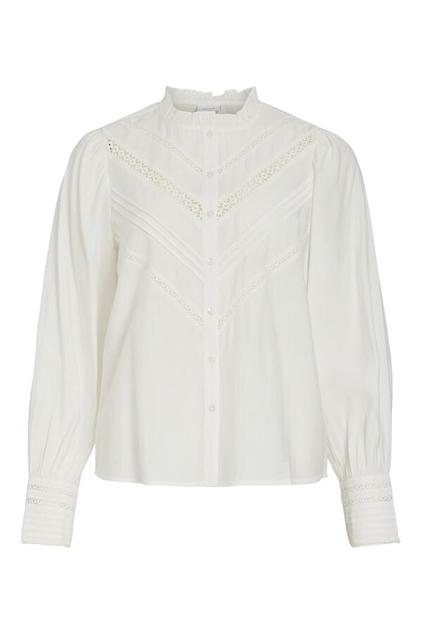 Vila Blusa manga comprida em viscose Branco