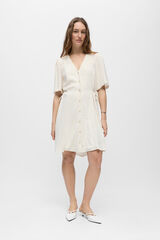 Object Vestido curto em linho Tostado