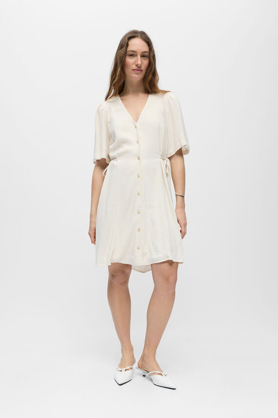 Vestido corto lino