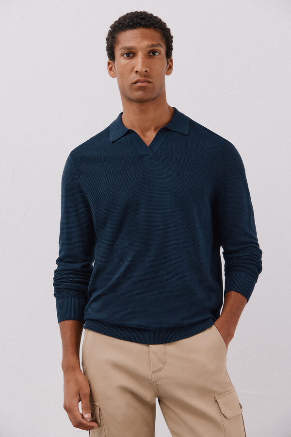 Cortefiel Fine knit jumper Navy