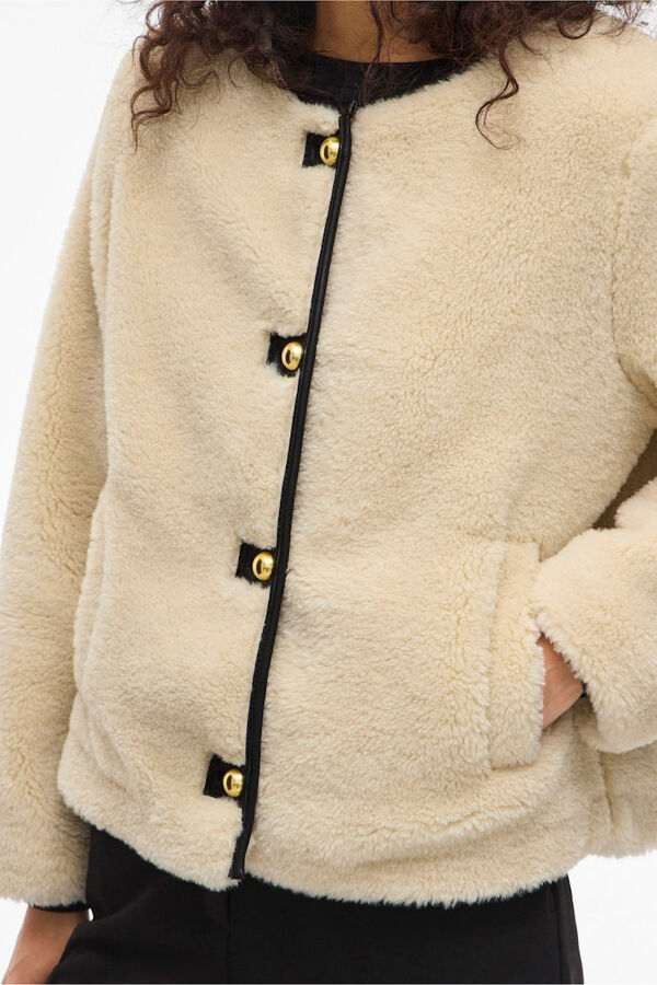 Vila Casaco com efeito borrego de sobretudo Tostado