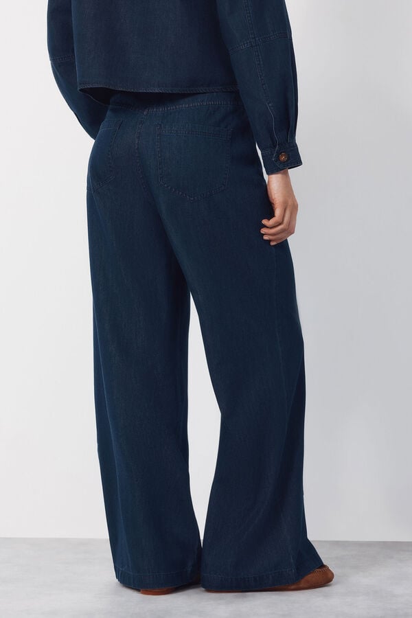 Cortefiel Jean Palazzo Soft Azul