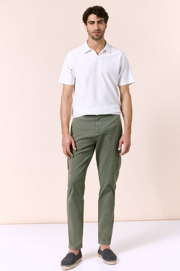 OOTO Polo piqu&eacute; cuello en V Blanco