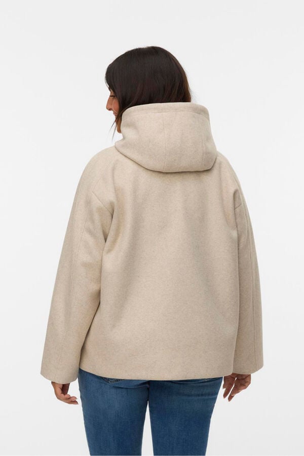 Vero Moda Curve Sobretudo curto de tecido, tamanho grande  Cinzento