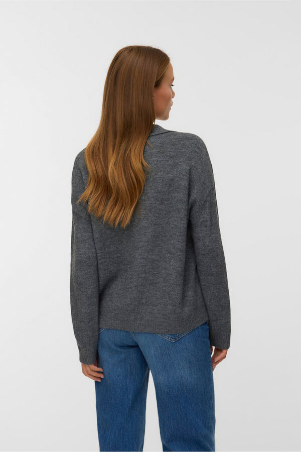 Vero Moda Polo de malha de manga comprida Cinzento