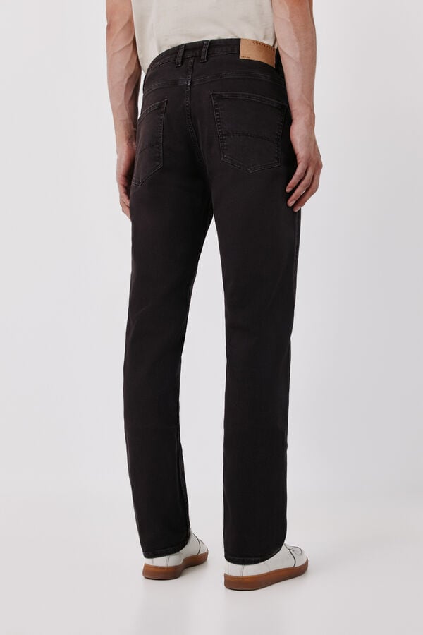 Cortefiel Regular fit 5 pocket jeans Dark brown