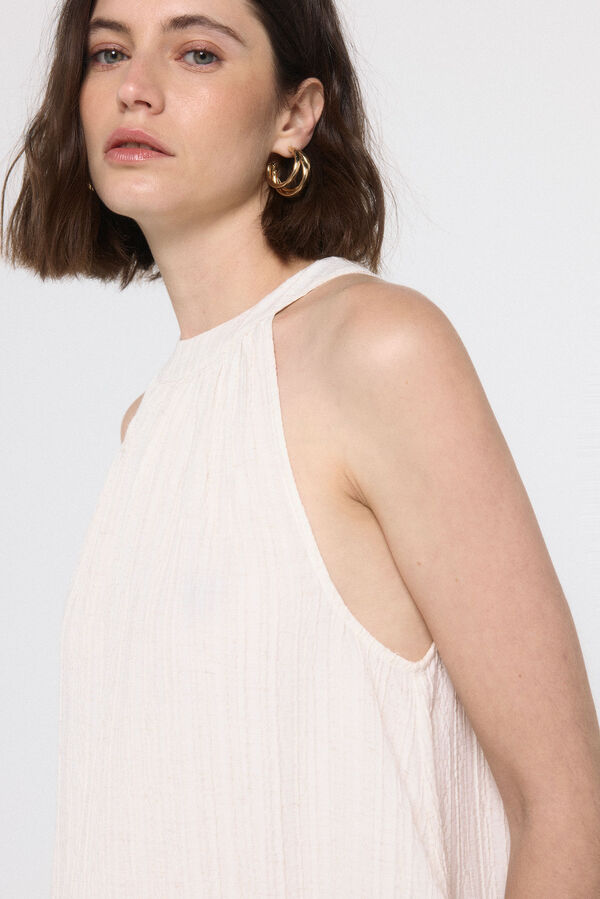 Vero Moda Vestido longo fluído com halter  Branco