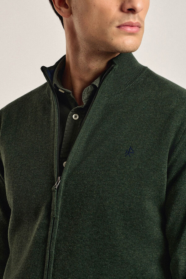 Valecuatro Valecuatro mock neck cardigan in green Green