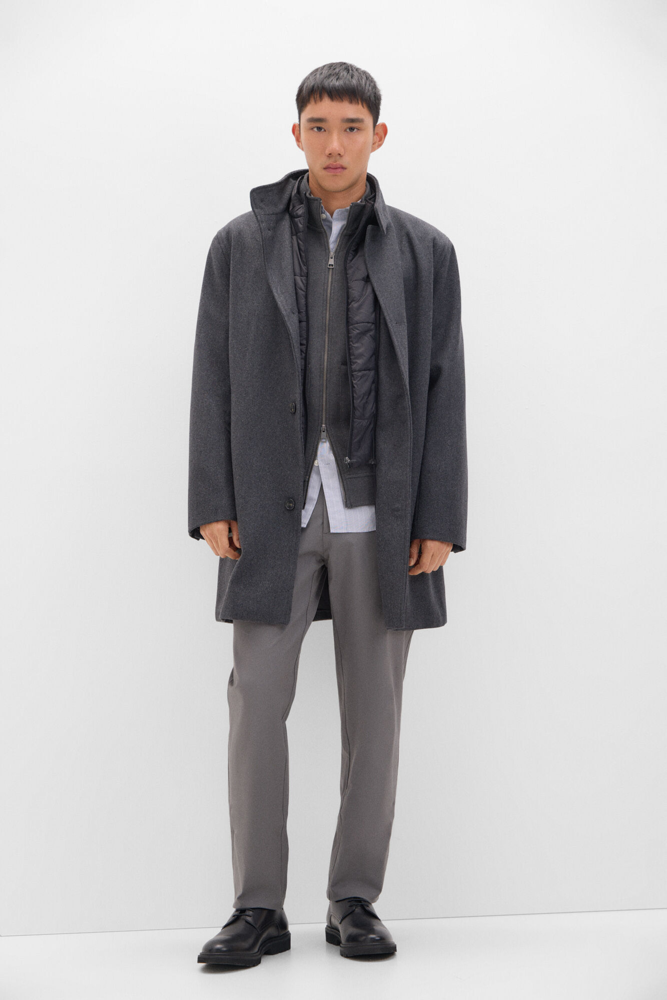 Mens overcoat stand up collar cheap