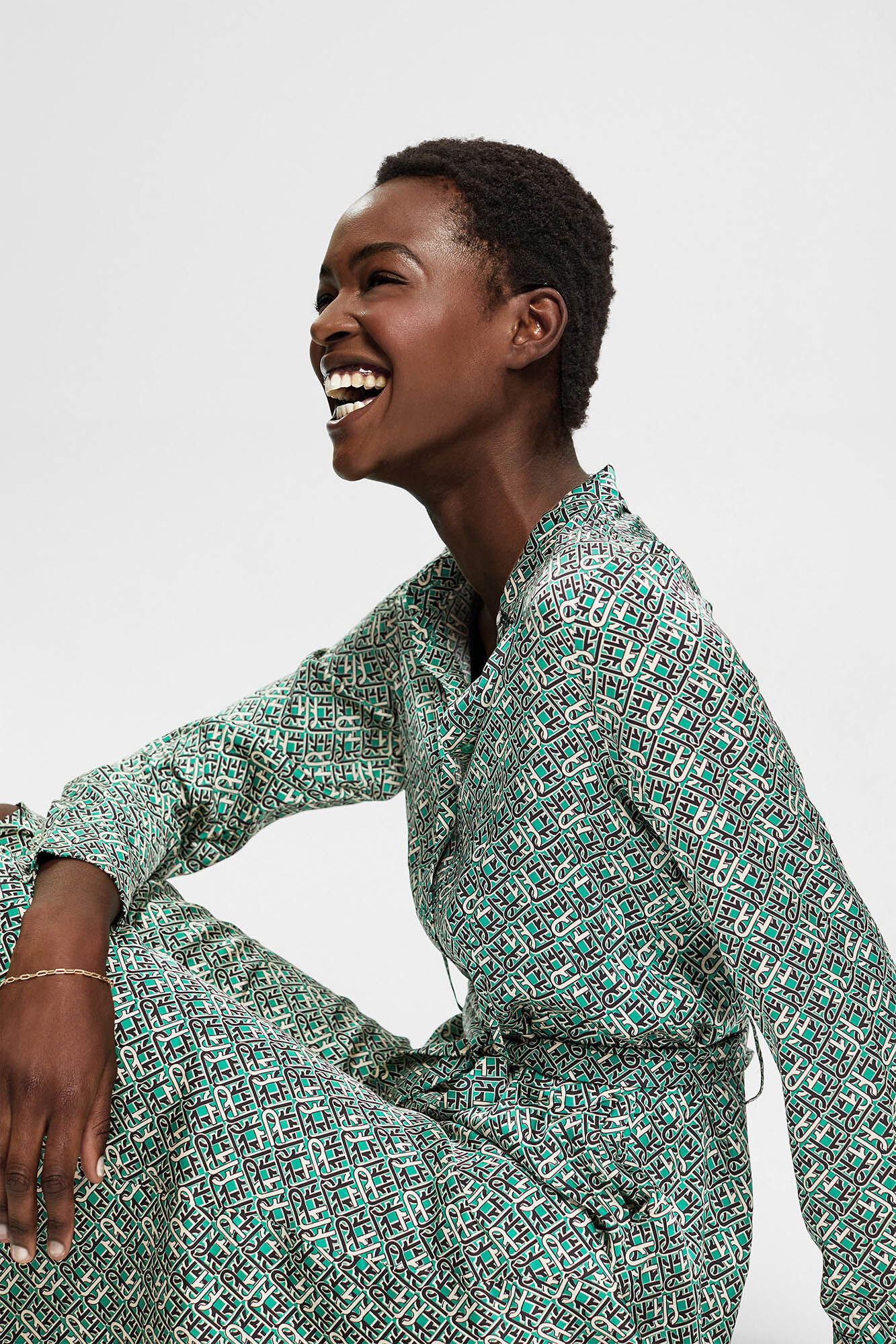 Long printed 2025 shirt dress
