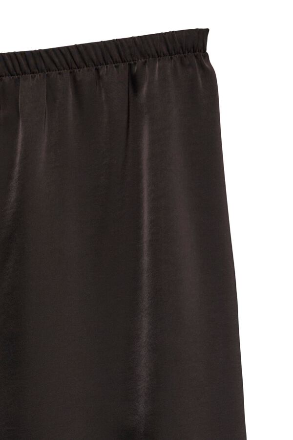 Vero Moda Cal&ccedil;a acetinada com punhos Castanho