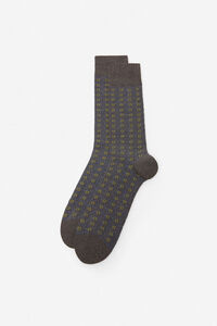 Cortefiel Motif socks with Coolmax Dark grey