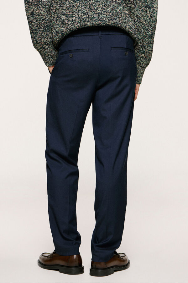 Selected Casual pleated trousers Navy