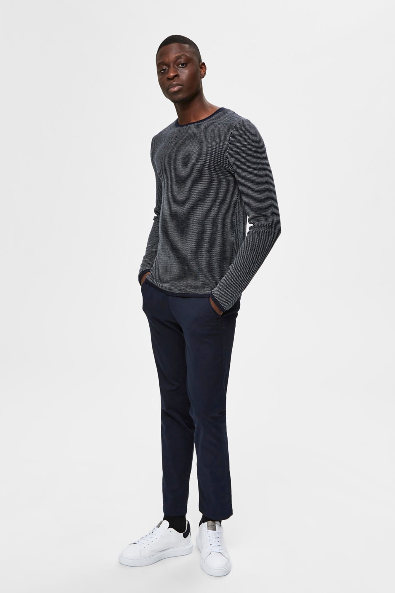 Pantal n chino largo Slim Fit Pantalones de hombre Cortefiel