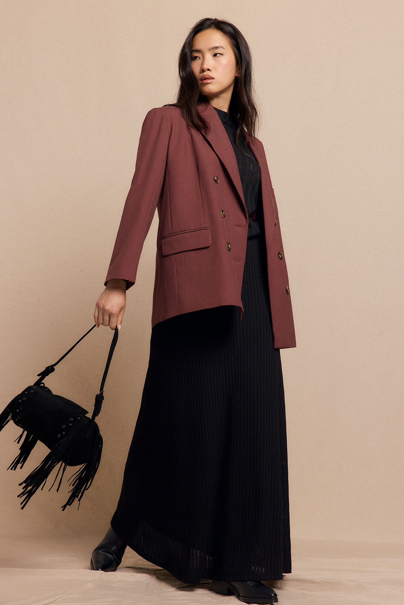 Slowlove Saia capa de malha