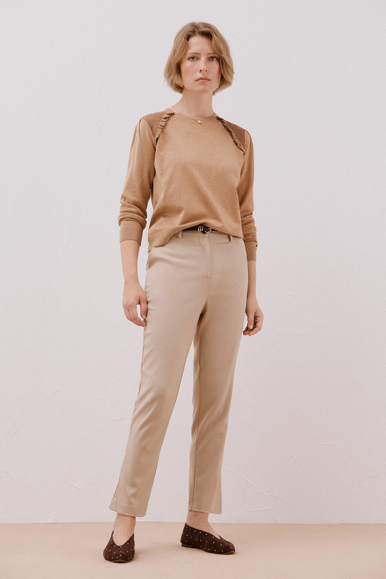 Cortefiel Pants with belt