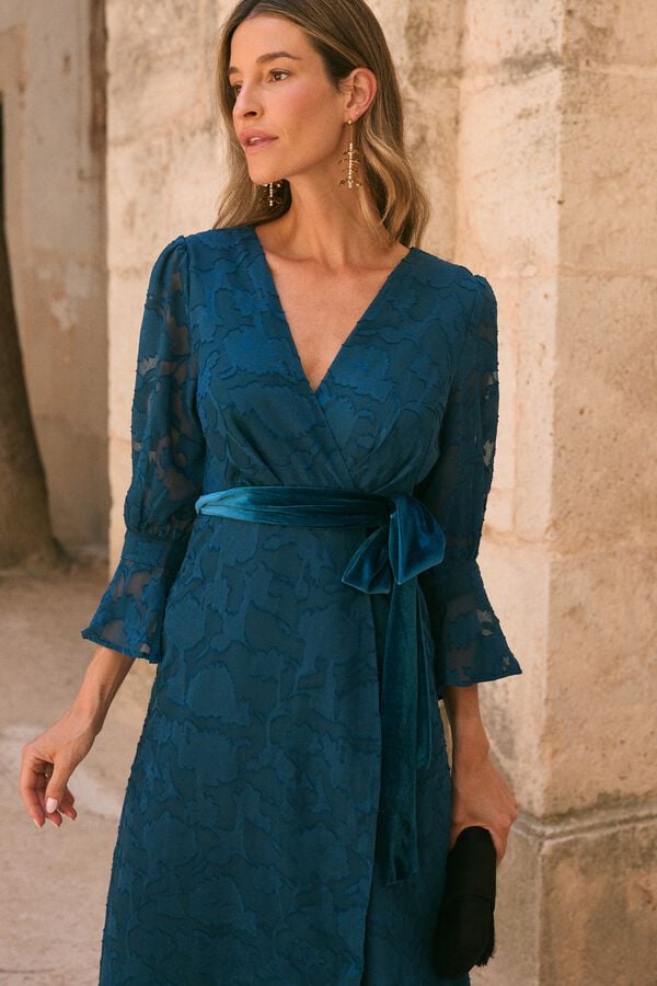 Pol&iacute;n Et Moi Vestido de convidada Oslo Azul