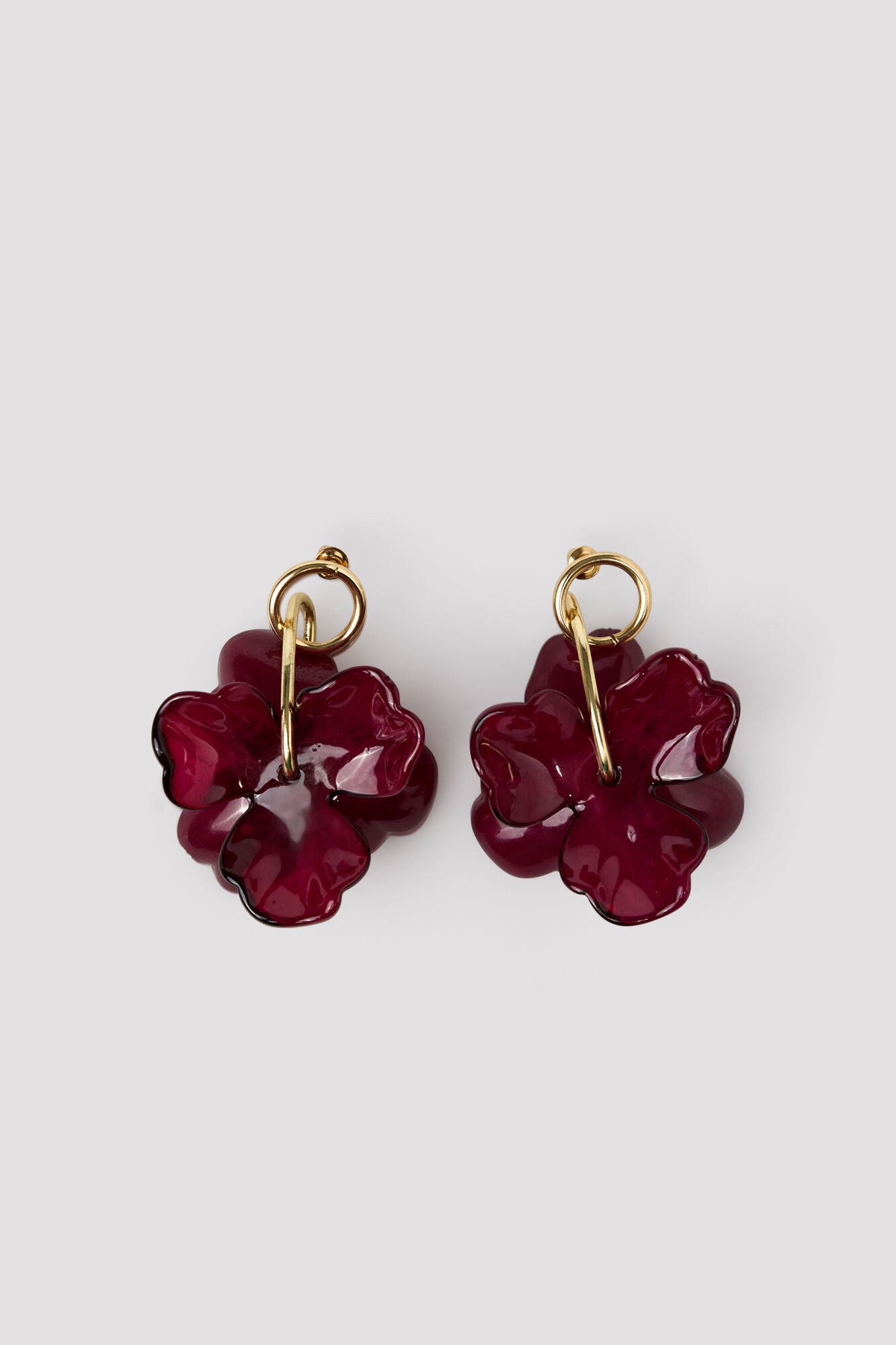 Cortefiel Flower hoop earrings