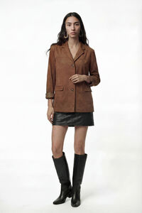 Vero Moda Casaco curta com efeito camur&ccedil;a