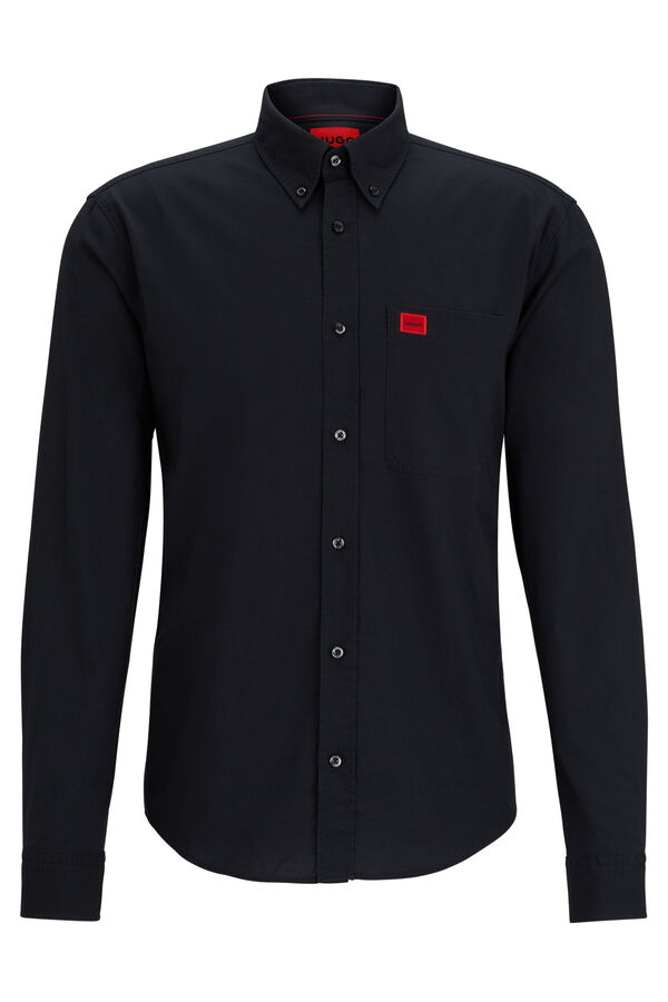Cortefiel Camisa Oxford Negro