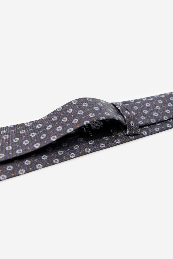 Cortefiel Natural silk tie Navy