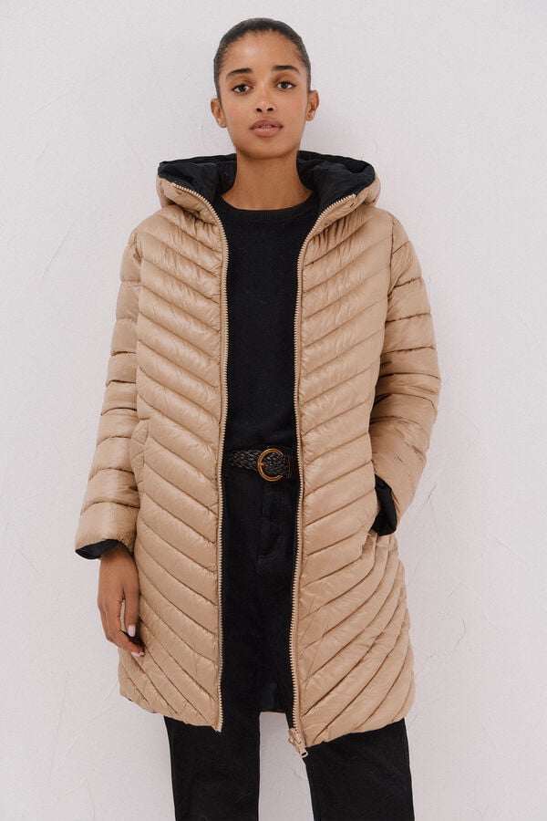 Cortefiel Reversible thermolite® anorak Beige